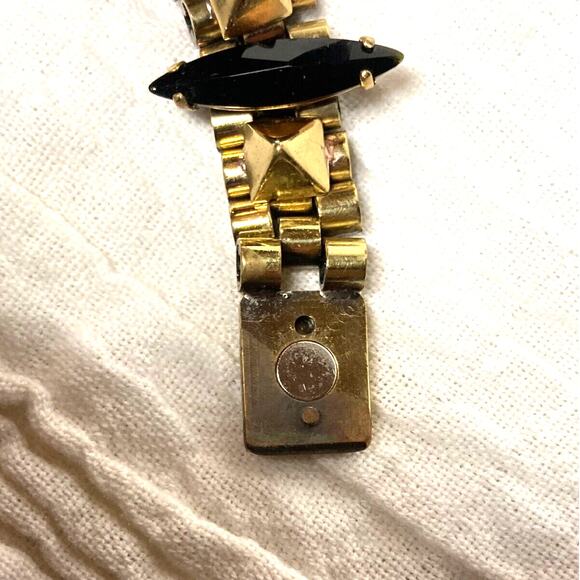 Beautiful Iosselliani Bracelet, w/original Box, Black & Gold Tone, Rare Find. - Picture 8 of 9